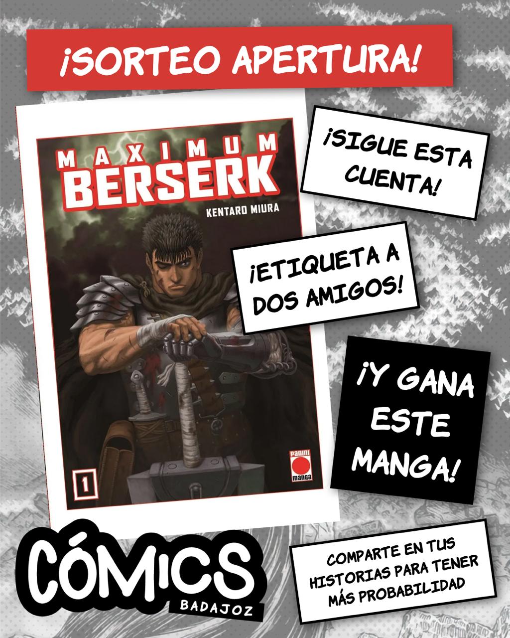 Sorteo de Berserk Maximum 01: ganador y cómo lo hemos sorteado