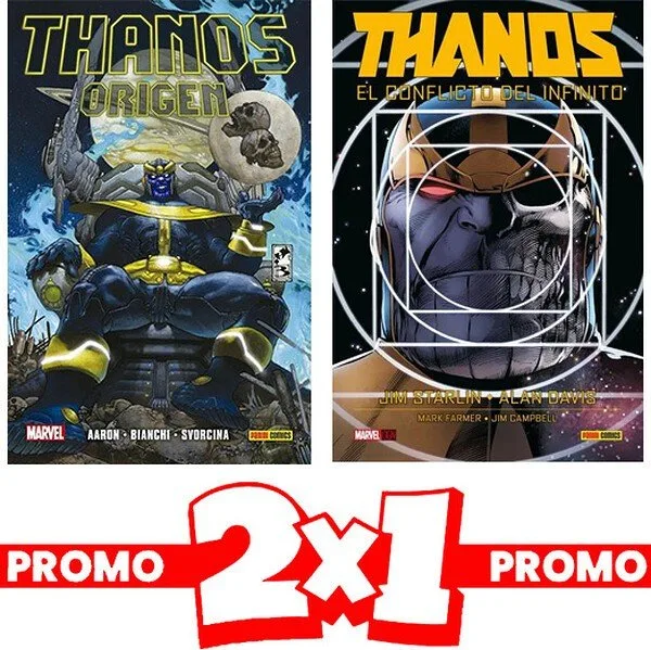 Pack 2X1 Thanos el Conflicto del Infinito y Origen