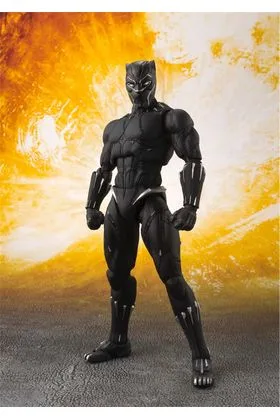 BLACK PANTHER MOVIE+SET EFECTOS ROCA FIG 15 CM MARVEL AVENGERS INFINITY WARS SH FIGUARTS