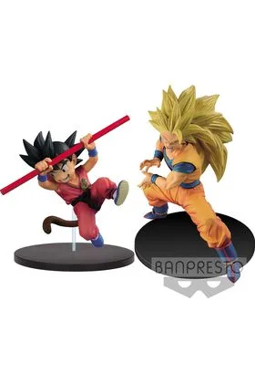 YOUNG GOKU + SUPER SAIYAN 3 GOKU PACK 2 FIGURAS 10+14 CM DRAGON BALL Z SON GOKU FES!!