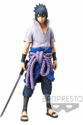 SASUKE UCHIHA FIGURA 27 CM NARUTO SHIPPUDEN GRANDISTA NERO