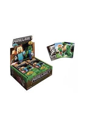 MINECRAFT DISPLAY 24 SOBRES TARJETAS ADHESIVAS COLECCIONABLES MINECRAFT