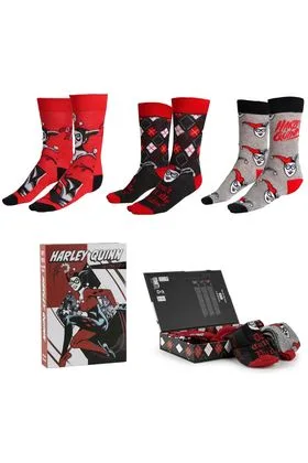 Pack 3 Pares Calcetines DC Harley Quinn