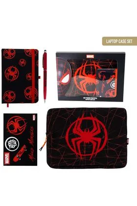 Set Regalo con Funda para Portátil Marvel Spider-Man Miles Morales