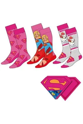 PACK 3 PARES CALCETINES DC SUPERGIRL