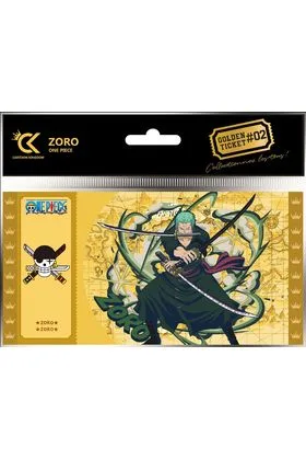 Golden Ticket Roronoa Zoro Sobre Individual One Piece #02
