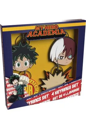 MY HERO ACADEMIA 4 KEYRINGS SET