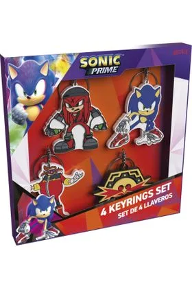 SONIC PRIME 4 KEYRINGS SET
