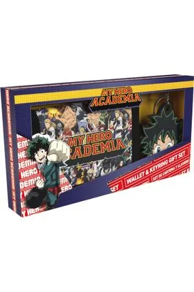 DEKU WALLET & KEYCHAIN GIFT SET MY HERO ACADEMIA