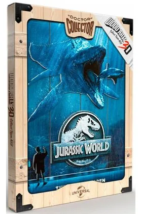 MOSSASAURUS CARTEL MADERA 30 X 40 CM JURASSIC WORLD WOODART 3D