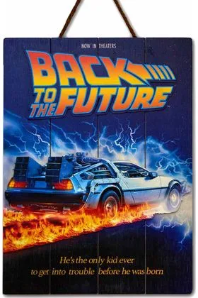 BACK TO THE FUTURE CARTEL MADERA 30 X 40 CM WOODART 3D PRINT