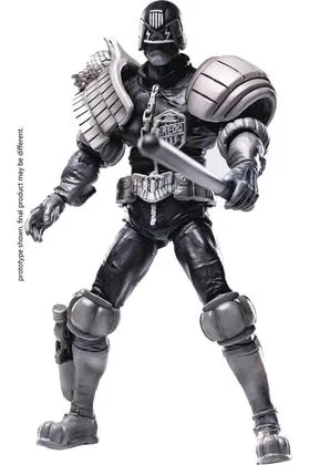JUDGE DREDD BLACK AND WHITE PREVIEWS EXCLUSIVE FIG 1/18 SCALE MINI FIG