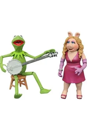 KERMIT AND MISS PIGGY ACTION FIGURES THE MUPPETS BEST OF SERIES 1 RE-RUN