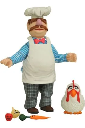 THE SWEDISH CHEF AND KITCHEN SUPPLIES ACTION FIGURES THE MUPPETS BEST OF SERIES 2