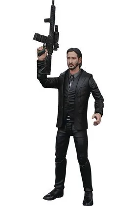 JOHN WICK TRAJE NEGRO FIGURA JOHN WICK SELECT ACTION FIGURE JOHN WICK 2 RE-RUN
