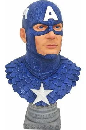 CAPITAN AMERICA BUSTO RESINA 25 CM 1/2 SCALE LEGENDS IN 3D MARVEL COMICS