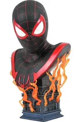 MILES MORALES BUSTO RESINA 25 CM 1/2 SCALE LEGENDS IN 3D MARVEL GAMERVERSE