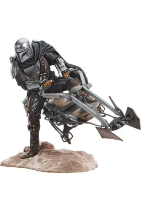 DIN DJARIN ON SPEEDER BIKE STATUE 23 CM STAR WARS: THE MANDALORIAN PREMIER COLLECTION 1/7