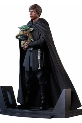 LUKE SKYWALKER & GROGU FIGURA 25 CM SW THE MANDALORIAN PREMIER COL 1/7 SCALE