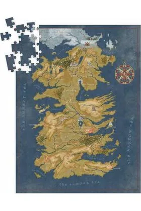 MAPA DE PONIENTE DE CERSEY LANNISTER PUZLE 1000 PIEZAS 51x68.60 CM GAME OF THRONES
