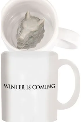 STARK TAZA CERAMICA CON LOBO ESCULPIDO HBO TAZA CERçMICA