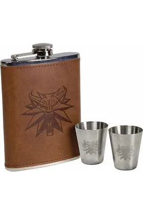 THE WITCHER SET DELUXE PETACA + 2 VASOS CHUPITO THE WITCHER