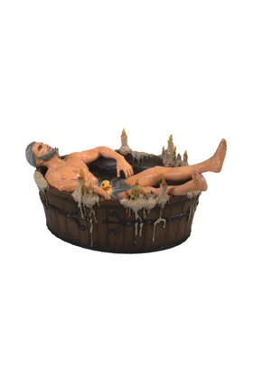 GERALT EN LA BA„ERA ESTATUA 9 CM THE WITCHER 3