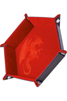 Bandeja para Dados Dragon Rouge 19 X 19 CM Piel y Terciopelo