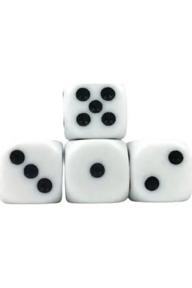 Dado de 6 Caras Blanco