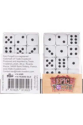Dados de 6 Caras Juego de 36 12 MM Blanco