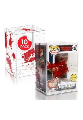 10 X Protector Pet 0.40 MM Efecto Bala y Sangre Figuras Estandar Funko Pop