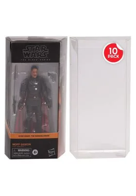 10 X Protector Pet 0.35 MM Figuras en Caja Lateral Angulado Hasbro Star Wars the Black Ser
