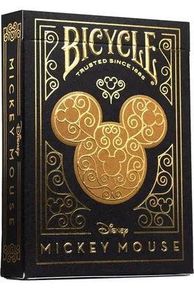 Bicycle Black / Gold Mickey Mouse Baraja Poker Ultimate