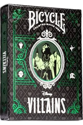 Bicycle Disney Green & Purple Villains Baraja Poker Ultimate
