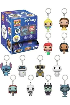 SURTIDO 24 LLAVEROS FIG 4 CM POCKET POP MYSTERY DISNEY