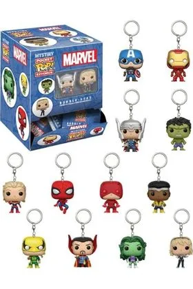SURTIDO 24 LLAVEROS FIG 4 CM POCKET POP MYSTERY MARVEL