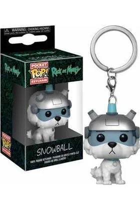 SNOWBALL LLAVERO FIG 4 CM POCKET POP RICK AND MORTY
