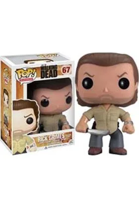 RICK GRIMES PRISON YARD FIG 10 CM VINYL POP THE WALKING DEAD