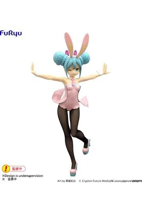 HATSUNE MIKU WINK PEARL PINK COLOR VERSIONFIGURA 30 CM HATSUNE MIKU BICUTE BUNNIES