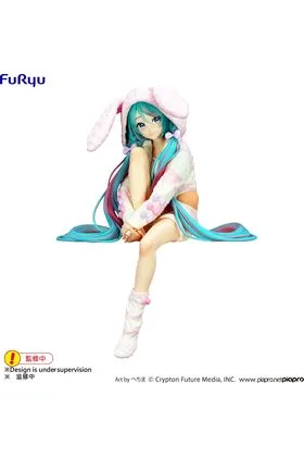HATSUNE MIKU RABBIT EAR HOOD PAJAMA VER. FIG. 14 CM HATSUNE MIKU NOODLE STOPPER