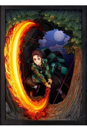 TANJIRO KAMADO HINOKAMI KAGURA DANCE VER FIG 36 CM KIMETSU NO YAIBA PAINTED PLASTIC FIGURE