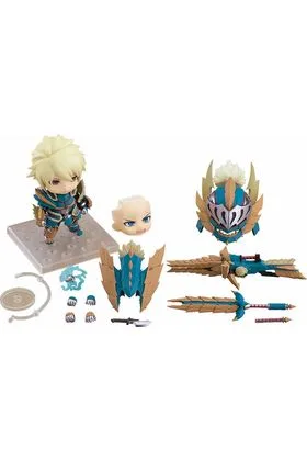 HUNTER MALE ZINOGRE ALPHA ARMOR VER.DX FIGURA 10CM MONSTER HUNTER WORLD:ICEBORNE NENDOROID