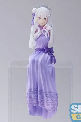 EMILIA DRESSED-UP PARTY FIGURA 14 CM RE:ZERO SLIAW PM PERCHING FIGURE