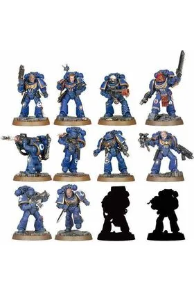SPACE MARINE HEROES SET 24 FIGURAS MODEL KIT 4.5 CM WARHAMMER 40000 SERIE 1