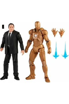 HAPPY HOGAN & IRON MAN MARK XXI FIGURAS 15 CM MARVEL LEGENDS THE INFINITY SAGA F01915L0
