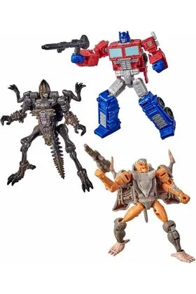 OPTIMUS+VERTEBRAK+RATTRAP FIGURA 18 CM TRANSFORMERS CORE WAR FROM CYBERTRON F0363
