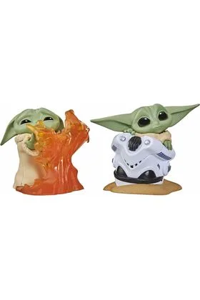 PACK THE CHILD BABY YODA FUEGO+CASCO SET 2 FIGURAS 5,5CM STAR WARS THE BOUNTY COLLECTION