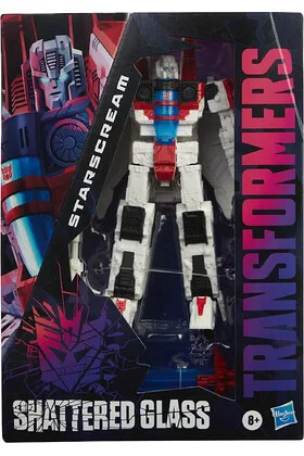 STARSCREAM (SHATTERED GLASS VERSION) VOYAGER CLASS FIGURA 18 CM TRANSFORMERS:  GENERATIONS SHATTERED