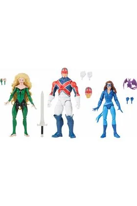 MEGGAN & CAPTAIN BRITAIN & SHADOWCAT PACK 3 FIG 15 CM X-MEN MARVEL LEGENDS F47365L0
