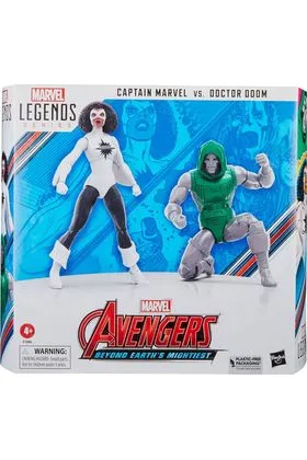 CAPTAIN MARVEL VS DOCTOR DOOM SET 2 FIGURA 15 CM MARVEL LEGENDS